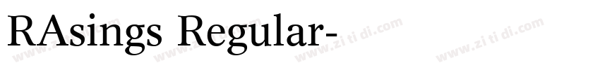 RAsings Regular字体转换